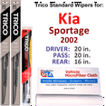 thumbnail image 1 of 2002 Kia Sportage Wiper Blades (Set of 3) w/Rear Wiper, 1 of 3