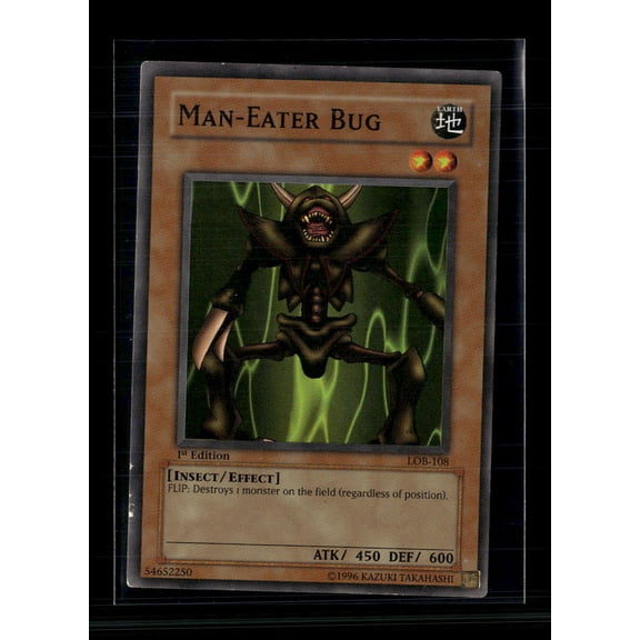 2002 Konami Yu-Gi-Oh! Legend of Blue Eyes White Dragon Man-Eater Bug Super Rare 1st Edition