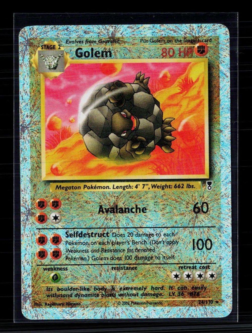 1st edition golem pokemon card - (36) - Fossil (Uncommon, Edition) Evolves from Graveler Type Golem Pokemon Card