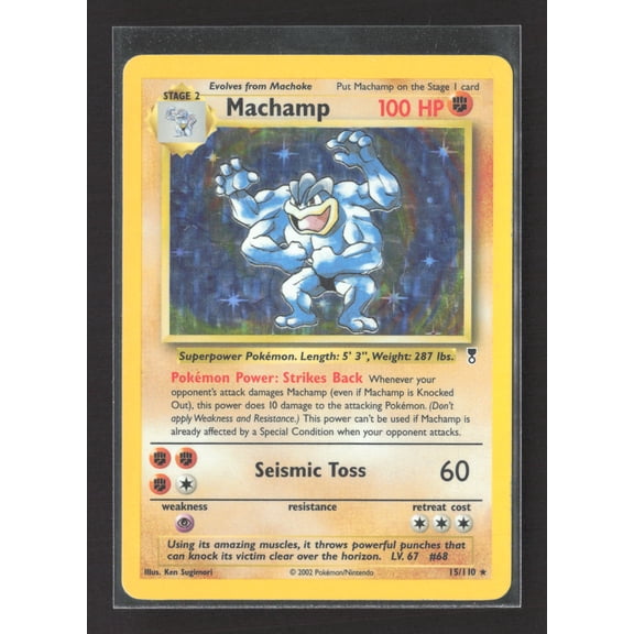 2002 Legendary Collection Machamp Holo Rare #15/110