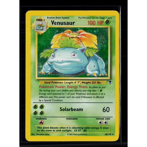 2002 Legendary Collection Venusaur Rare #18 110 English Moderately Played Pokemon Card