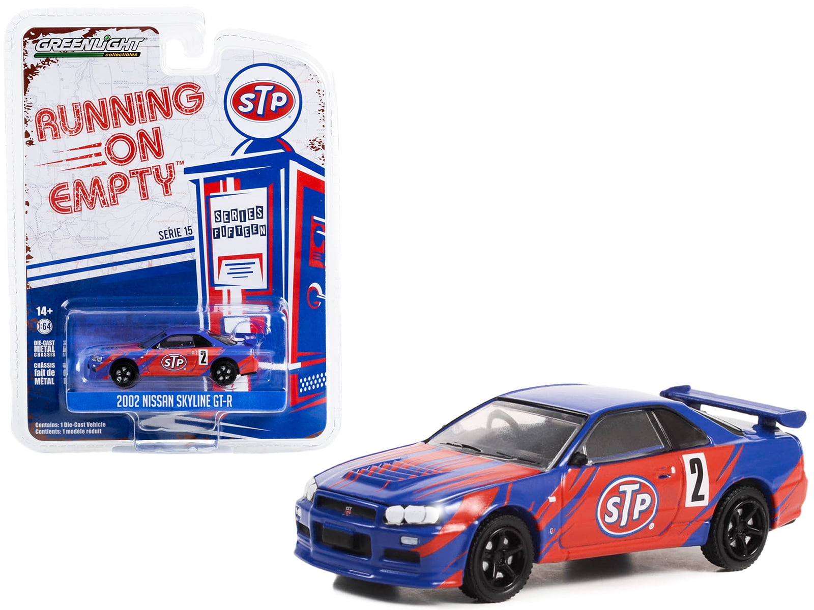 2002 Nissan Skyline GT R R34 2 Blue with Red Graphics