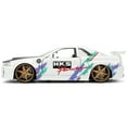 thumbnail image 1 of 2002 Nissan Skyline GT-R (R34) RHD (Right Hand Drive) "HKS Power" White with Carbon Hood and Graphics "JDM Tuners" Series 1/24 Diecast Model Car by Jada, 1 of 5