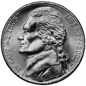 2002-P Jefferson Nickel Full Step Gem BU