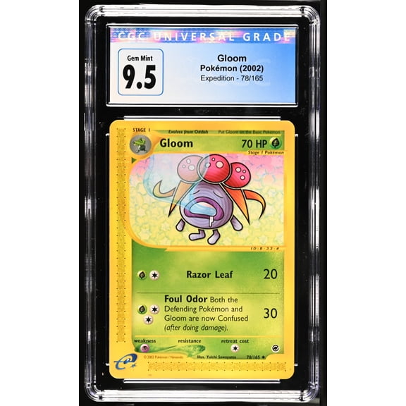 Graded 2002 Pokmon Expedition Gloom CGC 10 English 78/165 Trading Card