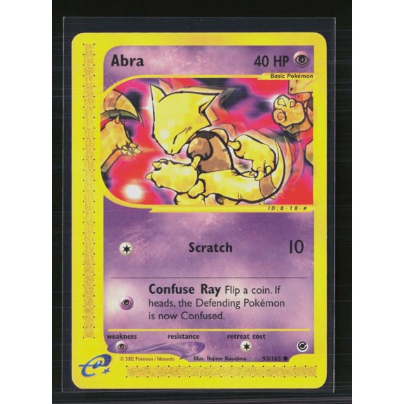 2002 Pokemon Expedition Base Set Abra #93/165 English Lightly Played Card