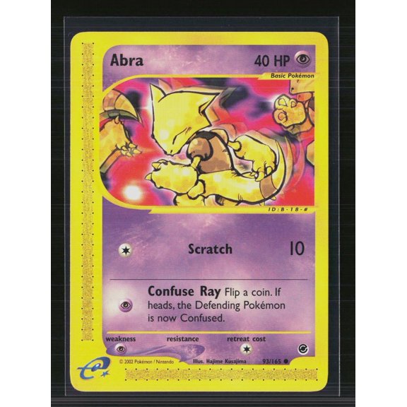 2002 Pokemon Expedition Base Set Abra #93/165 English Lightly Played Card