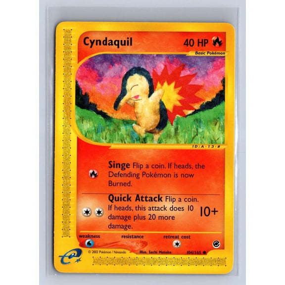 2002 Pokemon Expedition Cyndaquil #104/165 English Trading Card