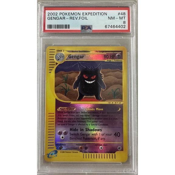 2002 Pokemon Expedition Gengar-Rev. Foil PSA 8 #48