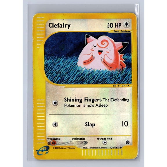2002 Pokemon Expedition Reverse Holo Clefairy #101/165 English DMG