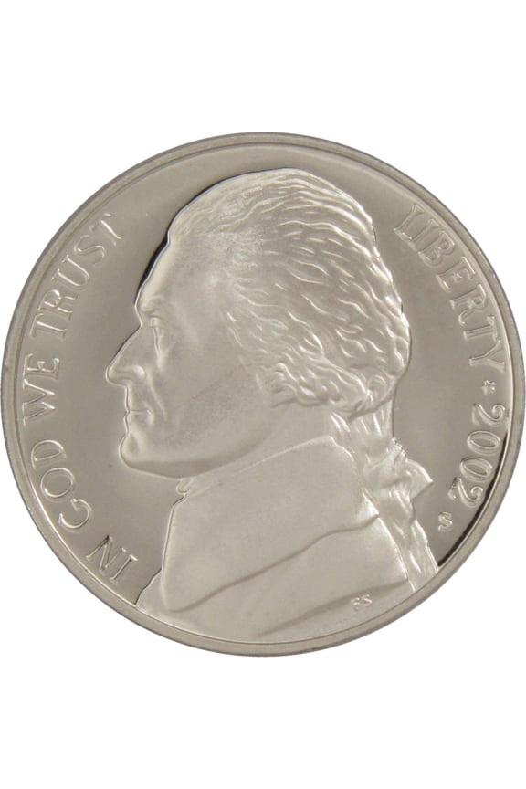 2002 S Jefferson Nickel 5 Cent Piece Choice Proof 5c US Coin Collectible