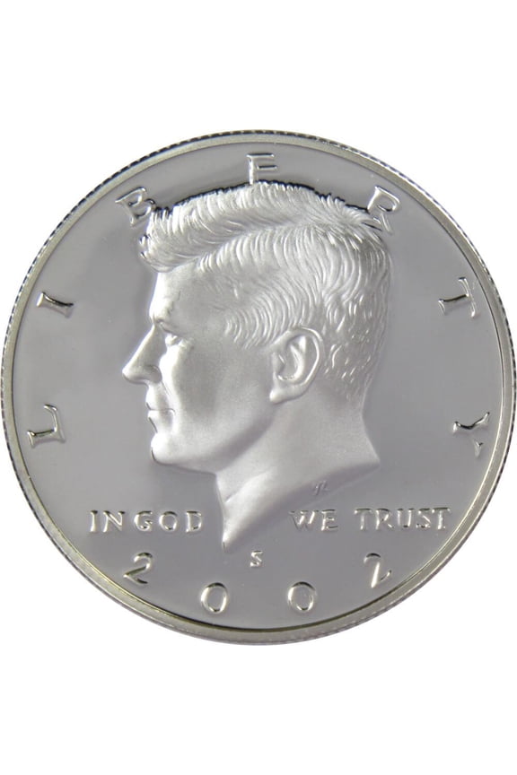 2002 S Kennedy Half Dollar Choice Proof 90% Silver 50c US Coin Collectible