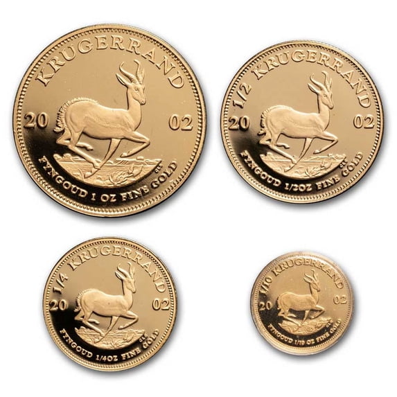 2002 South Africa 4-Coin Gold Krugerrand Proof Set (Capsule only)