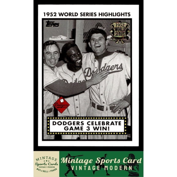 2002 Topps 1952 World Series Highlights Dodgers Celebrate Game 3 Win #52WS-3 Baseball Card