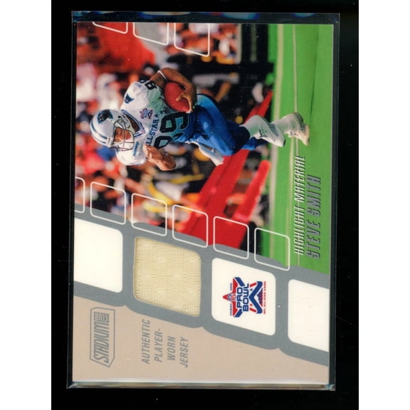 2002 Topps Stadium Club Highlight Material Steve Smith #HM-SS Pro Bowl Jersey Relic 0715/1499