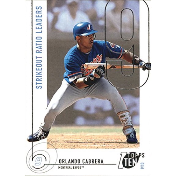 2002 Topps Ten #100 Orlando Cabrera K/AB MLB Baseball Trading Card