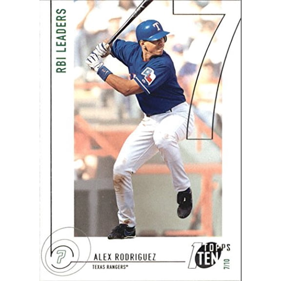 2002 Topps Ten #48 Alex Rodriguez RBI MLB Baseball Trading Card