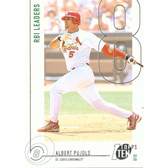 2002 Topps Ten #50 Albert Pujols RBI MLB Baseball Trading Card