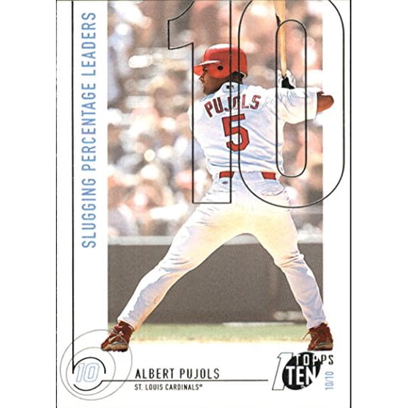 2002 Topps Ten #71 Albert Pujols SLG MLB Baseball Trading Card