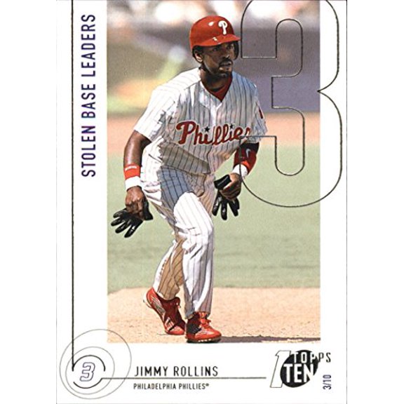 2002 Topps Ten #75 Jimmy Rollins SB MLB Baseball Trading Card