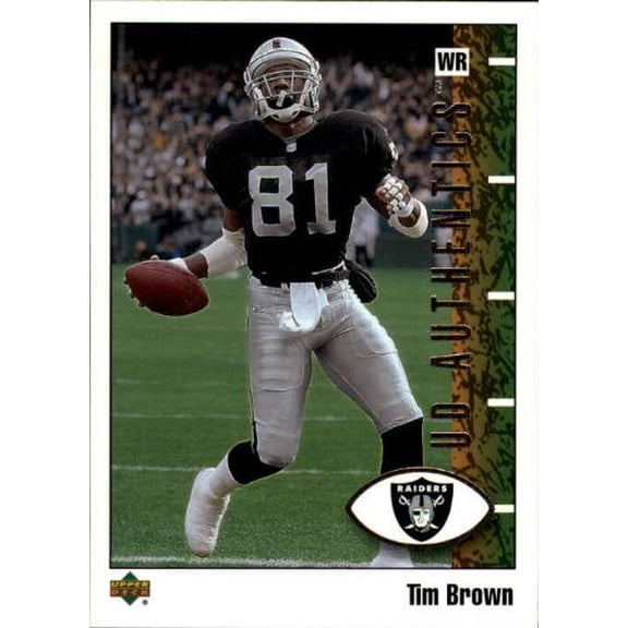 2002 UD Authentics #64 Tim Brown NFL Football Trading Card