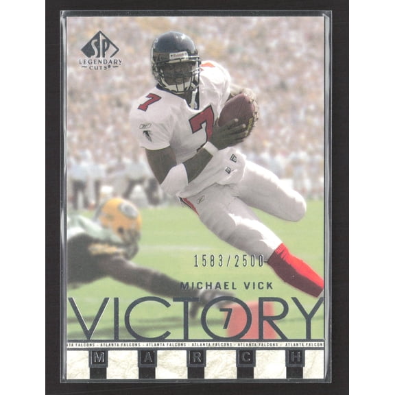 2002 Upper Deck SP Legendary Cuts Victory March Michael Vick #92 1583/2500