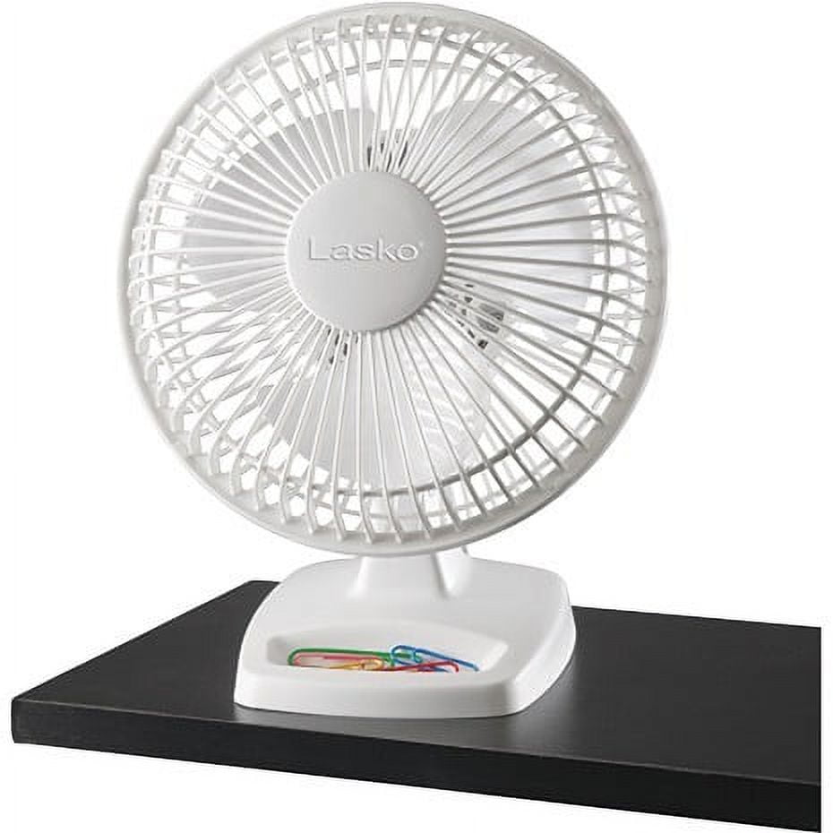 Lasko 6-Inch White 2-Speed Table-Top Cooling Fan