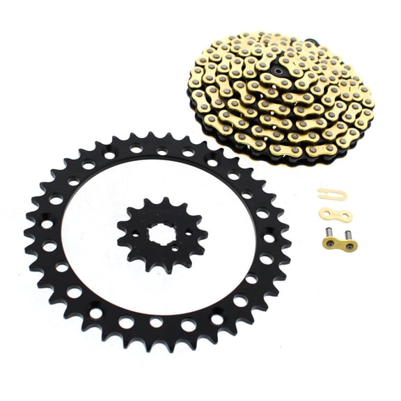2002 Yamaha YFM350 350 Warrior Xtreme Gold MX Chain & Blk Sprocket Set 13/40 98L