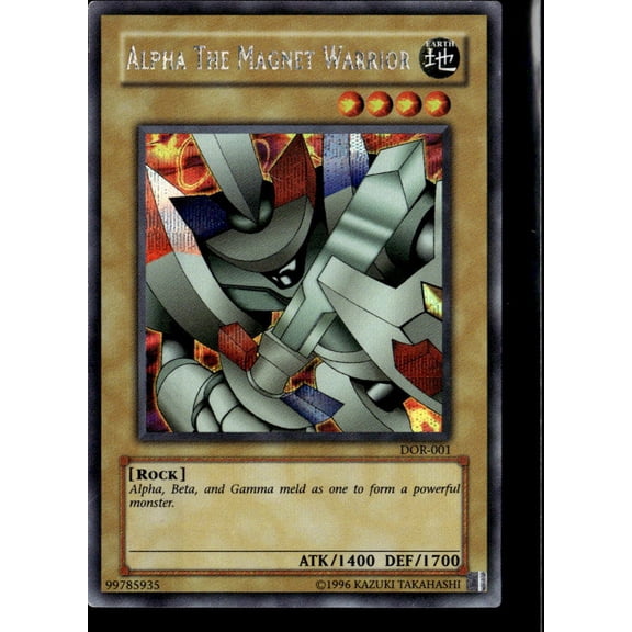 2002 Yu-Gi-Oh! Duelists of the Roses Alpha The Magnet Warrior Prismatic Secret Rare Promo