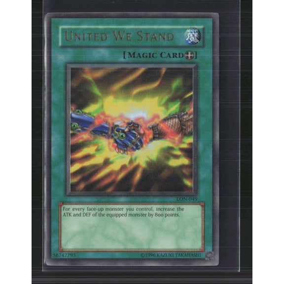 2002 Yu-Gi-Oh! Labyrinth of Nightmare United We Stand Ultra Rare LON-049 Equip Magic Card Lightly Played
