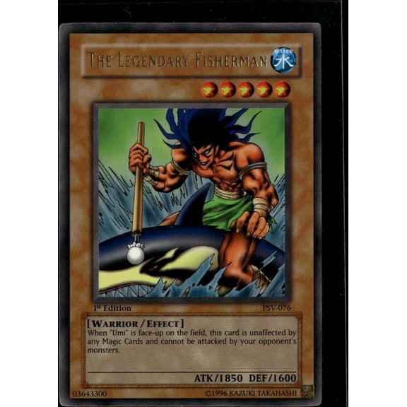 2002 Yu-Gi-Oh! Pharaoh's Servant The Legendary Fisherman Super Rare 1st Edition Trading Card