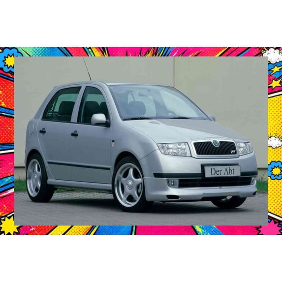2002 Škoda Fabia by ABT - Pop Art Edition | 20x30 Inch Laminated Poster ...