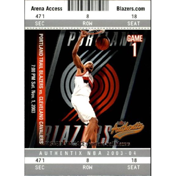 2003-04 Fleer Authentix #24 Rasheed Wallace NBA Basketball Trading Card