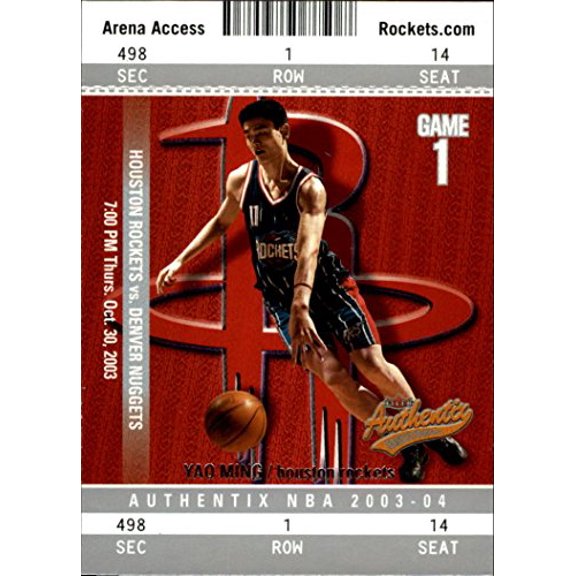 2003-04 Fleer Authentix #87 Yao Ming NBA Basketball Trading Card
