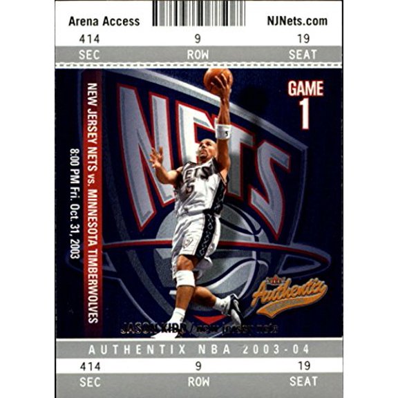 2003-04 Fleer Authentix #89 Jason Kidd NBA Basketball Trading Card