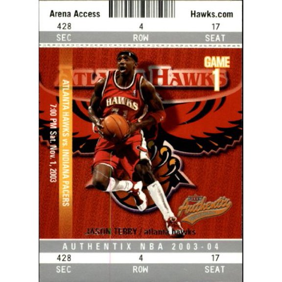 2003-04 Fleer Authentix #96 Jason Terry NBA Basketball Trading Card