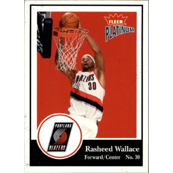 2003-04 Fleer Platinum #84 Rasheed Wallace NBA Basketball Trading Card