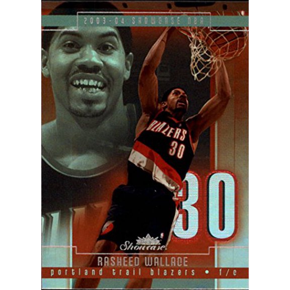 2003-04 Fleer Showcase #26 Rasheed Wallace NBA Basketball Trading Card