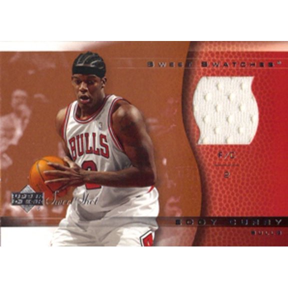 2003-04 Sweet Shot Sweet Swatches #ECSS Eddy Curry Jersey NBA Basketball Trading Card