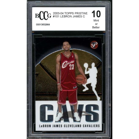 2003-04 Topps Pristine #101 LeBron James Rookie Card BGS BCCG 10 Mint+ ...