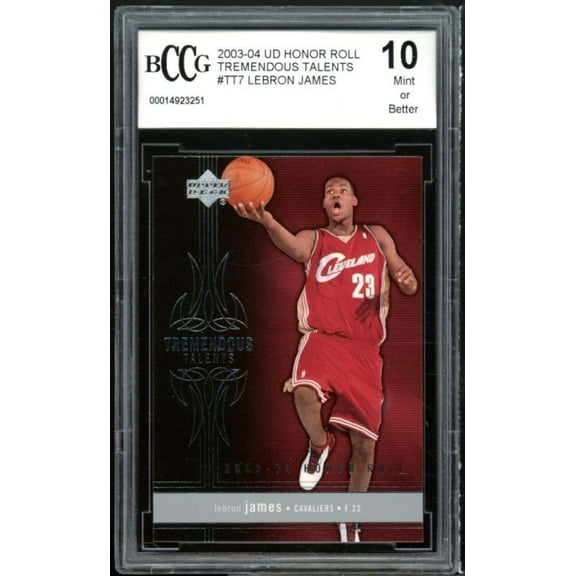 2003-04 UD Honor Roll Tremendous Talents #TT7 LeBron James RC BGS BCCG 10 Mint+