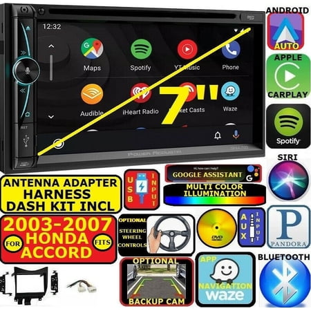 2003-07 HONDA ACCORD CD/DVD BLUETOOTH GPS NAVIGATION APPLE CARPLAY ANDROID AUTO