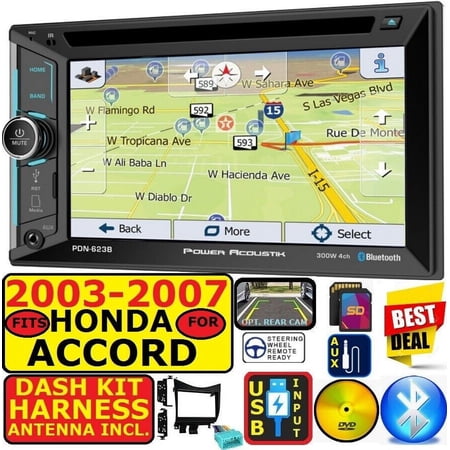 2003-07 HONDA ACCORD CD/DVD/USB GPS NAVIGATION SYSTEM BLUETOOTH STEREO RADIO PGK