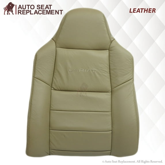 2003 2004 2005 2006 2007 Compatible with Ford F250 F350 Lariat Crew Cab TAN Leather Seat Cover Replacement (Driver Top )