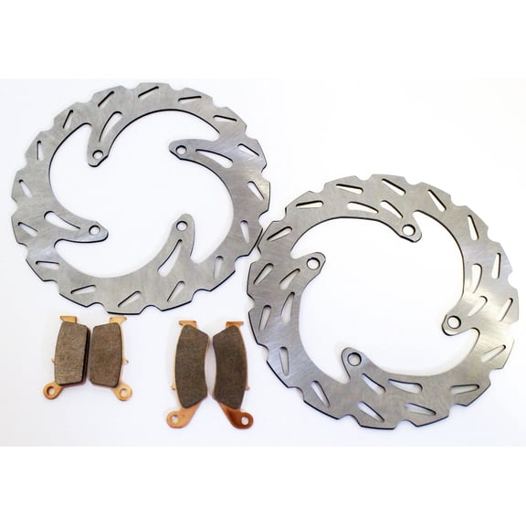 2003 - 2005 Kawasaki KX125 KX250 Front & Rear RipTide Brake Rotors & Brake Pads