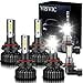 For (2003-2005) LED Headlight Conversion Kit 9005/HB3 High Beam + 9006/HB4 Low Beam + 9006 LED Fog Light Bulbs 6000K Clearly Night Driving Vision Fast Installation, Pack of 6, Headlight Bulbs