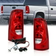 thumbnail image 1 of For 2003-2006 Chevy Silverado OE Style Ruby Red Replacement Taillights Rear Brake Lamp Set with Incandescent Bulbs and Harness Vehicle Light Assembly - Passenger and Driver Side, 1 of 11