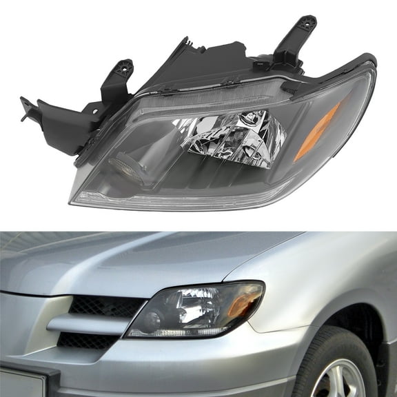 2003-2006 Mitsubishi Outlander Left Headlight OEM MN133516, Halogen Light Source, Protective Packaging