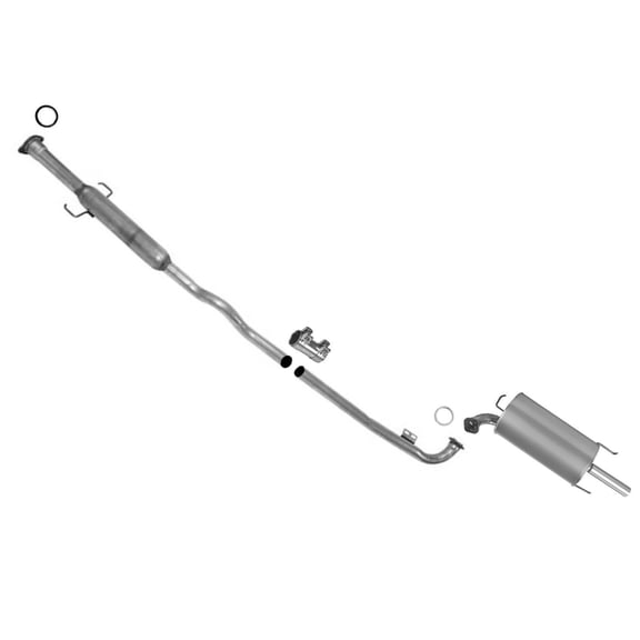 2003-2006 for Toyota for Camry 2.4L Middle Retractor & Muffler Conversion Kit - for California Emissions Ready - 184822