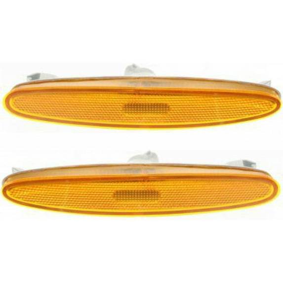 For 2003-2008 Mazda 6 Pair Driver and Passenger Side Turn Signal/Side Marker Light With Bulbs CAPA Certified Included MA2550113 MA2551113 | GK2A-51-5F0A GK2A-51-5E0A ;